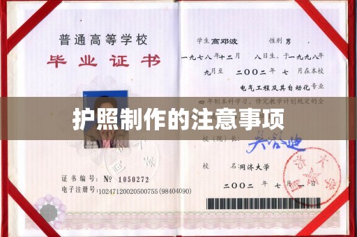 碑林护照制作的注意事项
