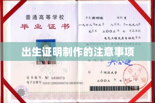 碑林出生证明制作的注意事项