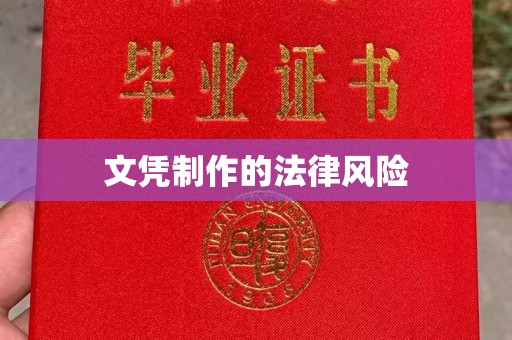 碑林文凭制作的法律风险