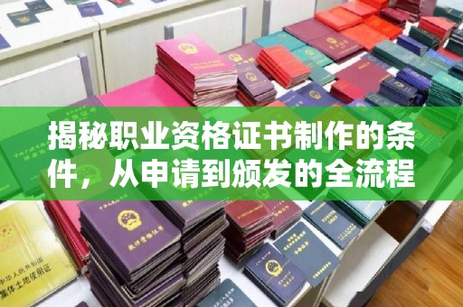 碑林揭秘职业资格证书制作的条件，从申请到颁发的全流程解析
