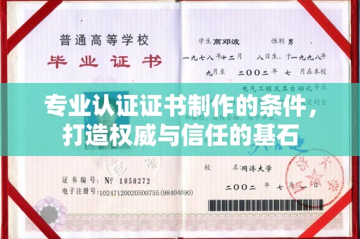 碑林专业认证证书制作的条件，打造权威与信任的基石