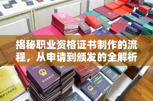 碑林揭秘职业资格证书制作的流程，从申请到颁发的全解析