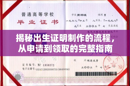 碑林揭秘出生证明制作的流程，从申请到领取的完整指南