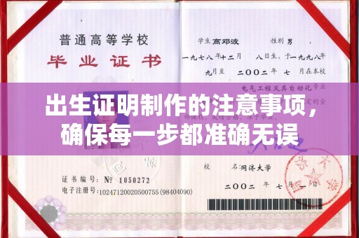 碑林出生证明制作的注意事项，确保每一步都准确无误