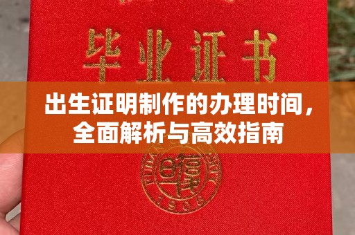 碑林出生证明制作的办理时间，全面解析与高效指南