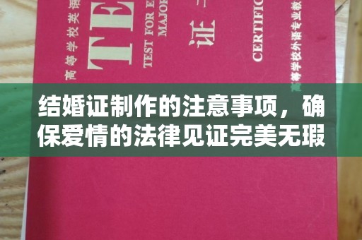 碑林结婚证制作的注意事项，确保爱情的法律见证完美无瑕